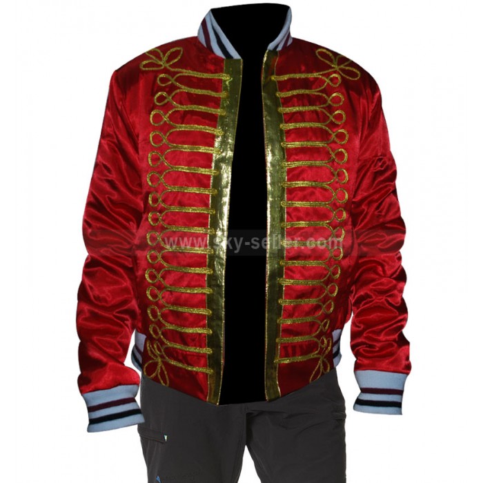 Homme Napoleon Military Red Bomber Jacket